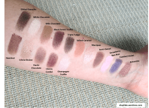 Too Faced Chocolate Bar Swatches