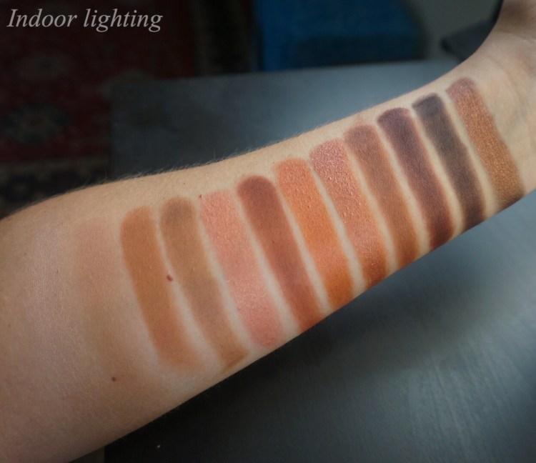 Urban Decay Naked Heat Palette Swatches